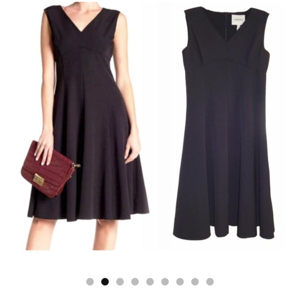 Lands’End Black Empire Waist Dress Size 10